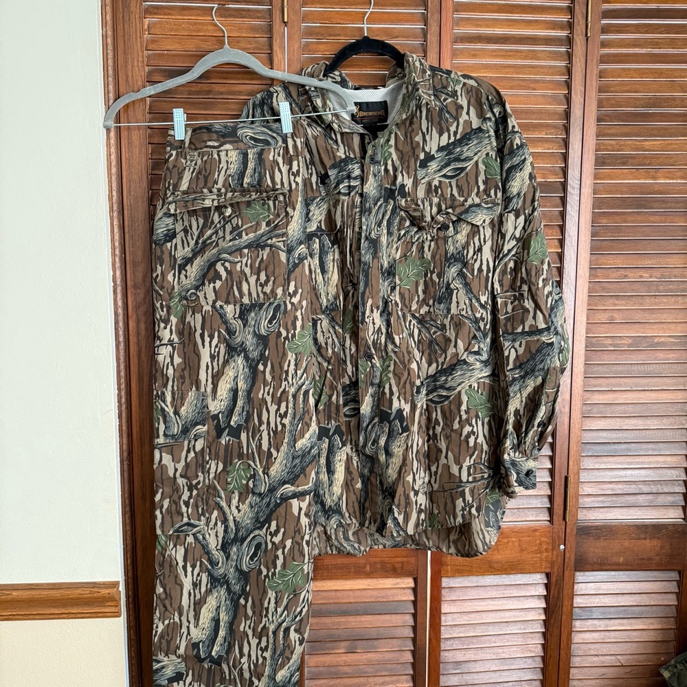 Vintage Browning Camouflage Jacket and Pants Set